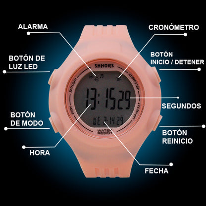 Reloj Digital Tara Rosa