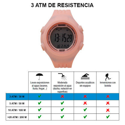 Reloj Digital Tara Rosa